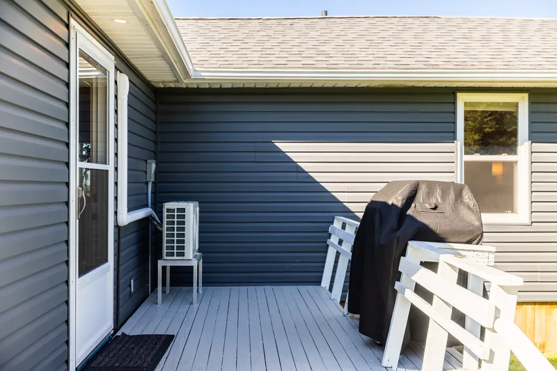 Deck with barbecue