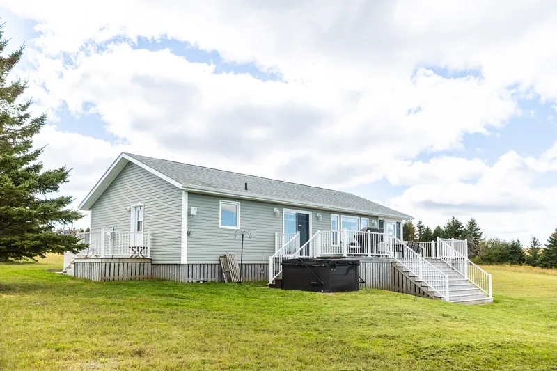 Cottage exterior with deck