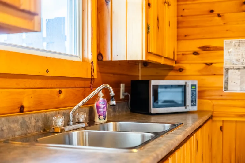 Kitchen sink and cabinets