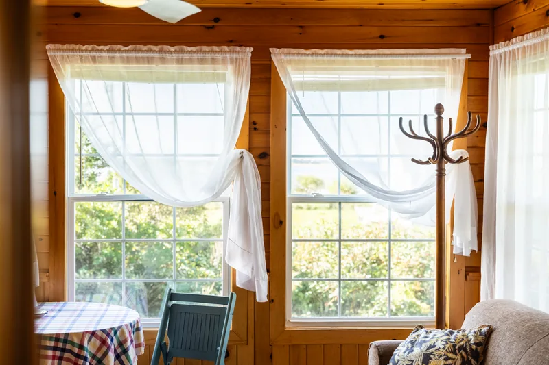 Dining room and coastal view