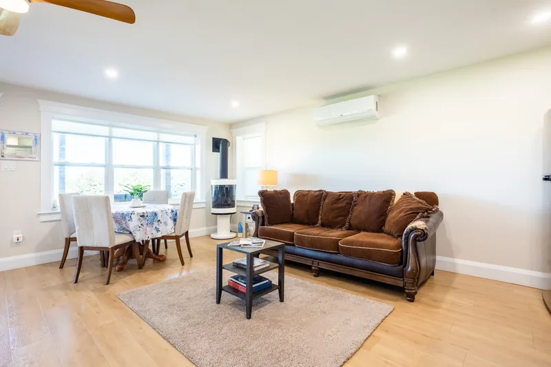 Living-room sofa and dining table
