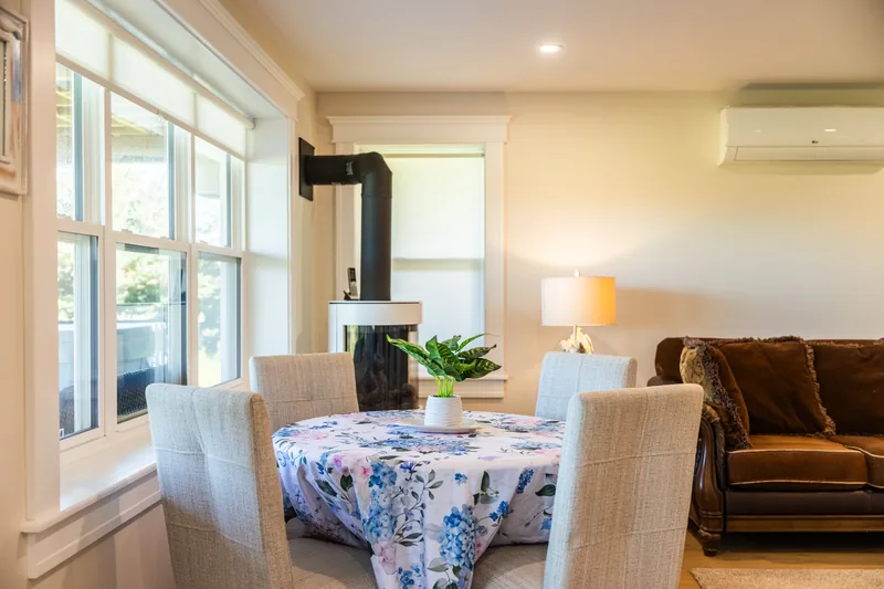 Dining table by the windows