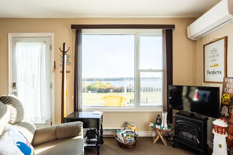 Living room and patio doors