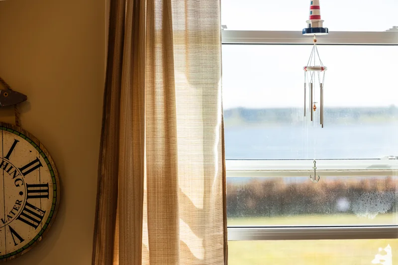 Waterfront view through the window